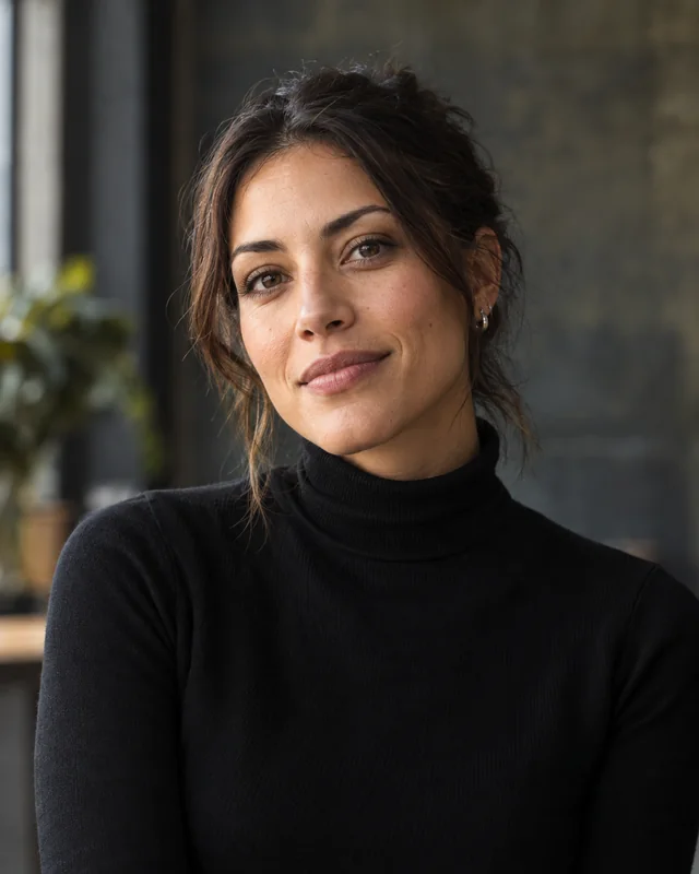 Fictional portrait of Ines Duarte, VersoDev design director.