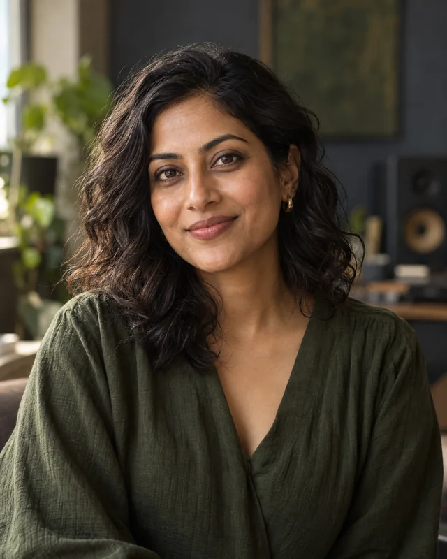 Fictional portrait of Sana Qureshi, VersoDev audio director.